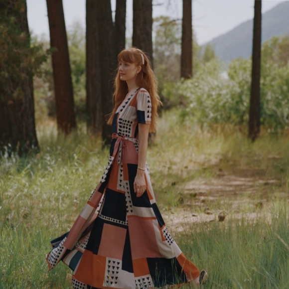 Anthropologie The Odells Wrap Maxi Dress - Picture 8 of 9